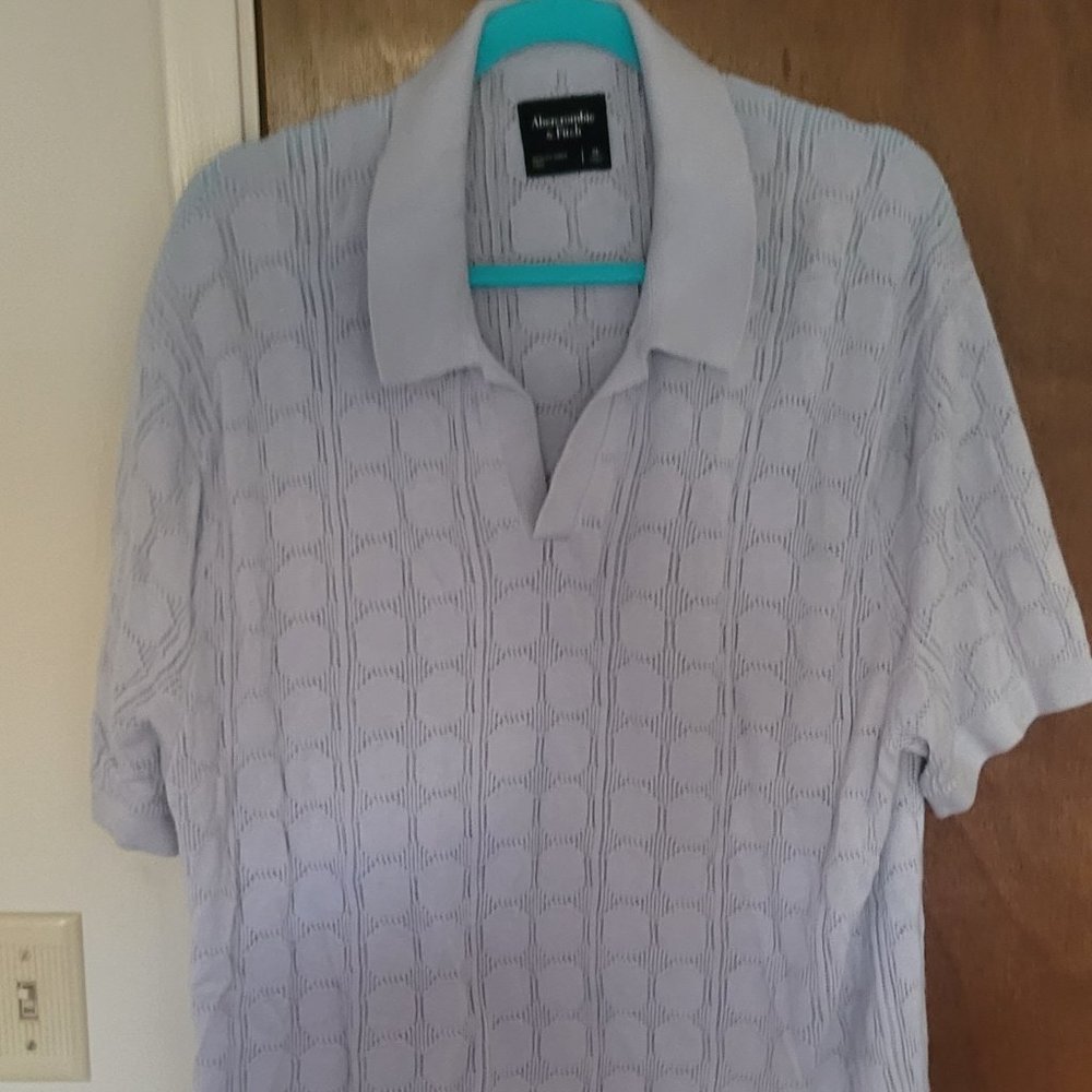 Abercrombie RARE sweater polo crochet knit